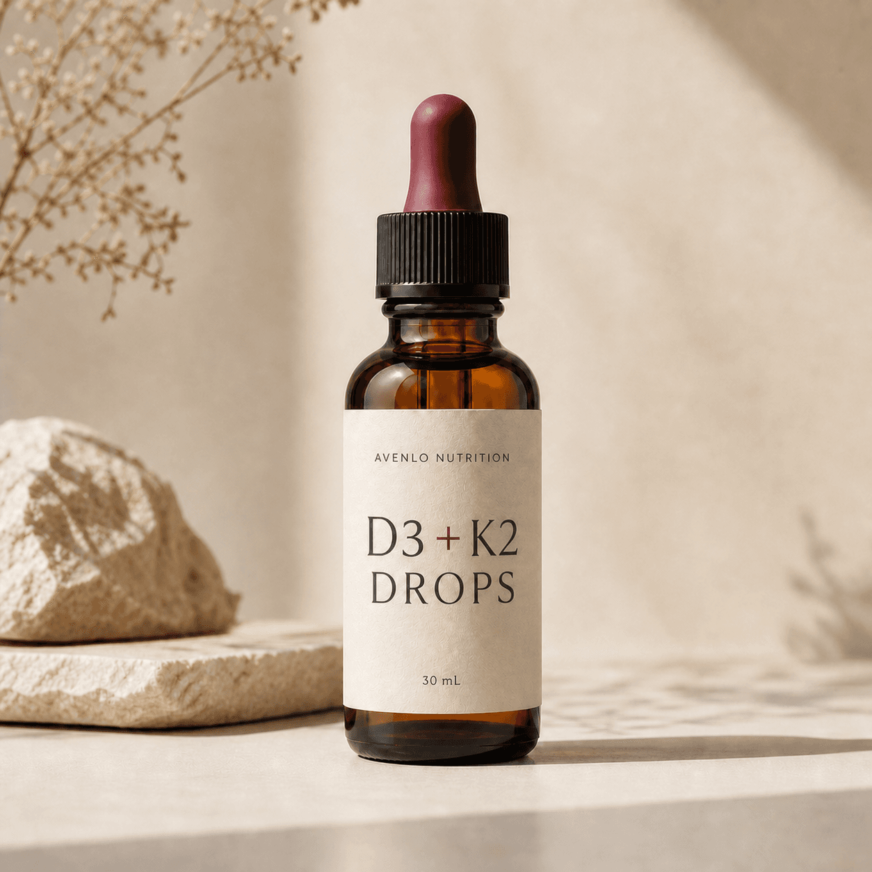 Synthetic product concept render of D3 + K2 Drops